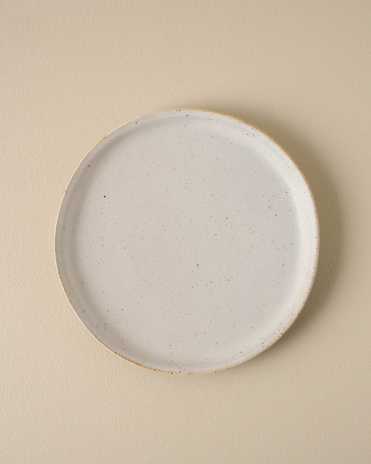 Mavelle French White Speckle Plate dinnerware set - Close-Up