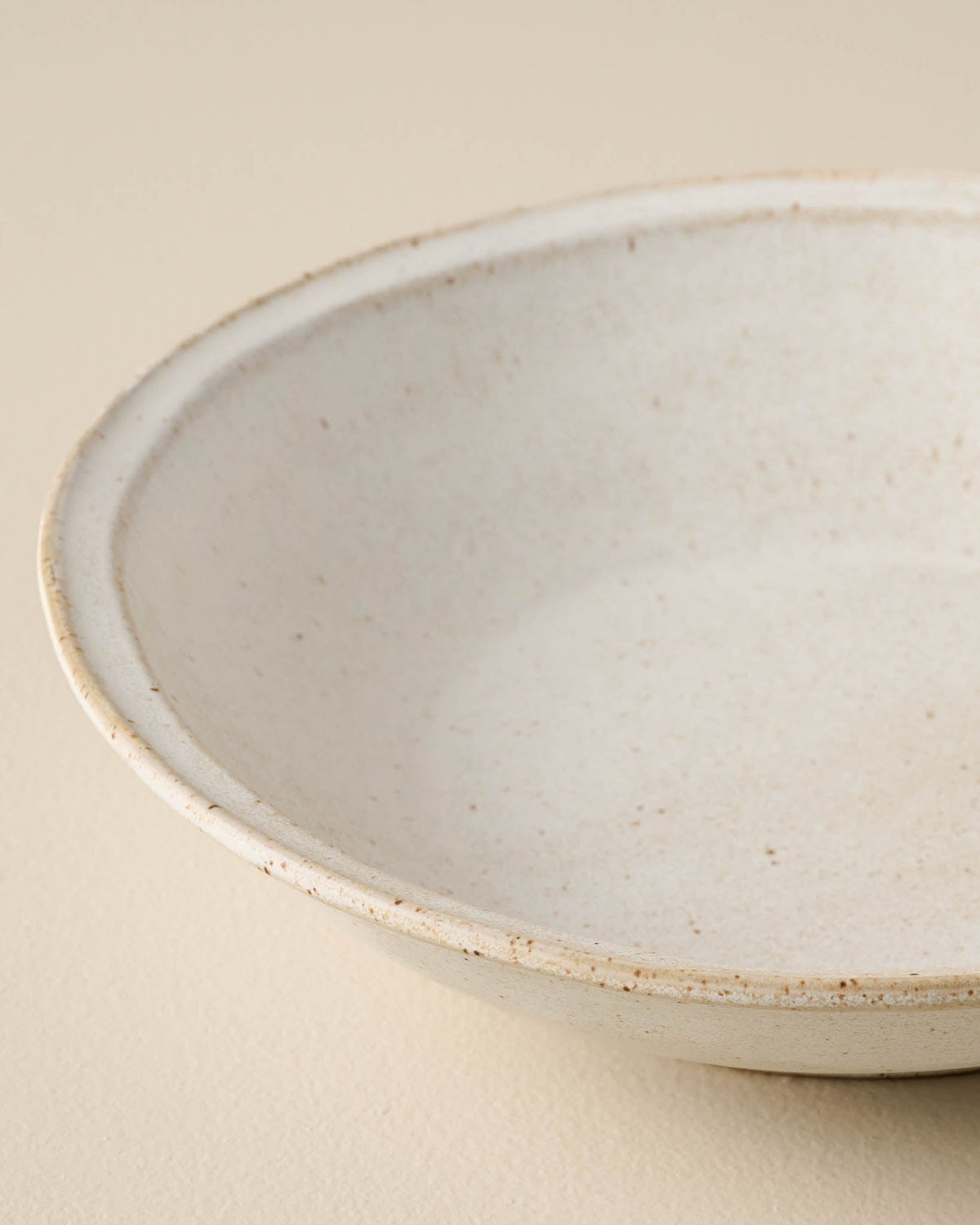 Mavelle French White Speckle Pasta Bowl bowl - Detail View