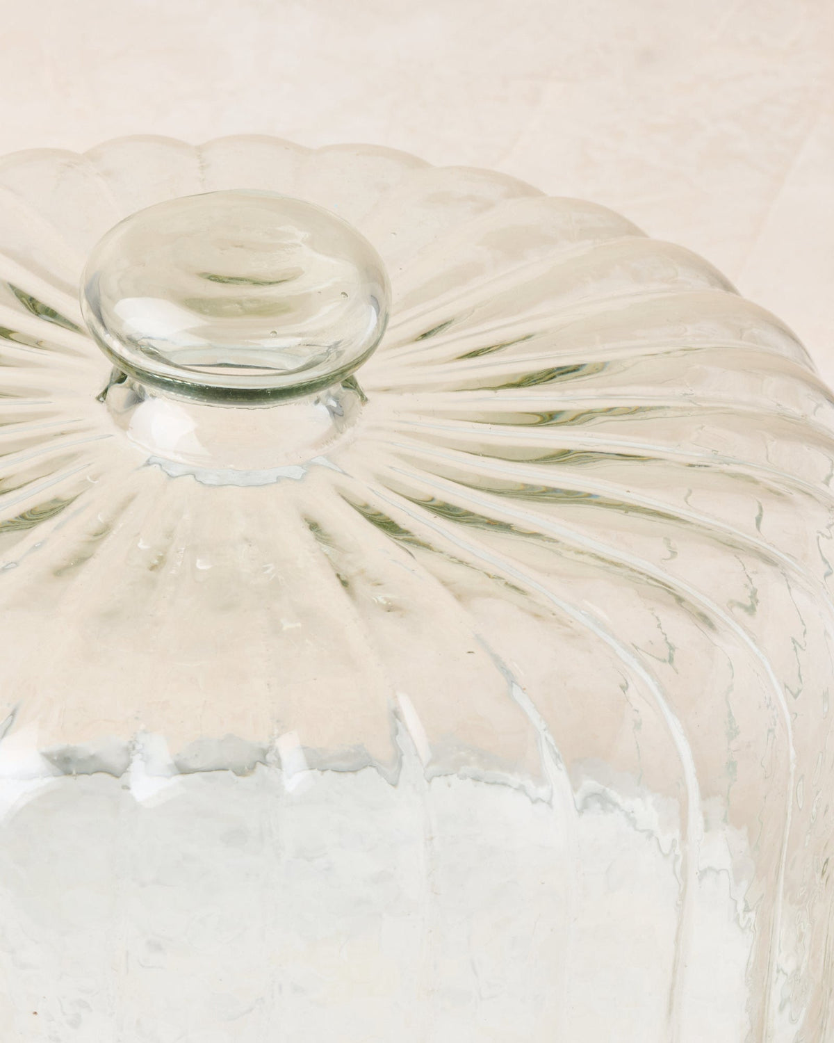Mavelle White Marble Fluted Cake Dome cake stand - Styled in Room