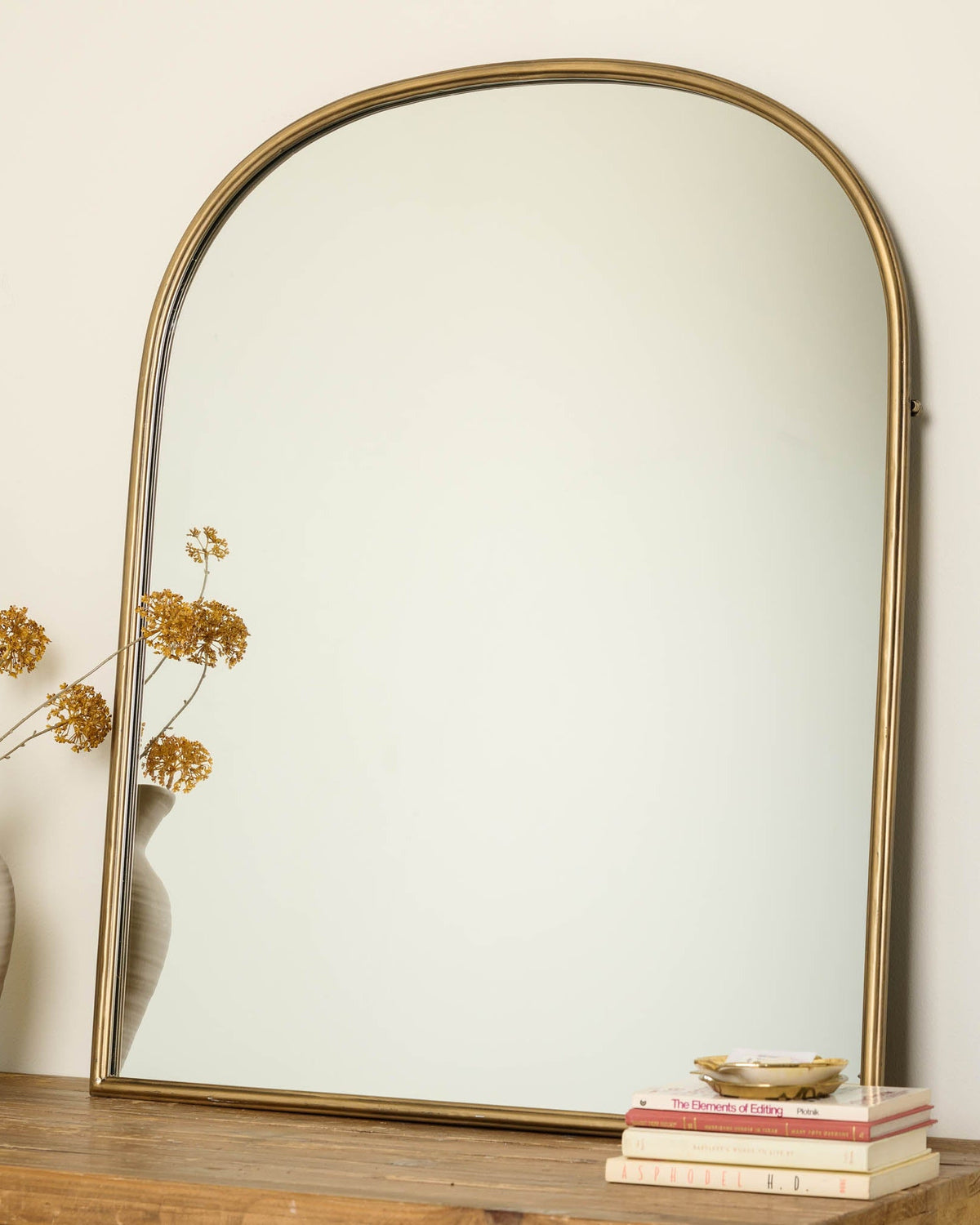 Mavelle Archer Brass Metal Framed Mirror mirror - Detail View