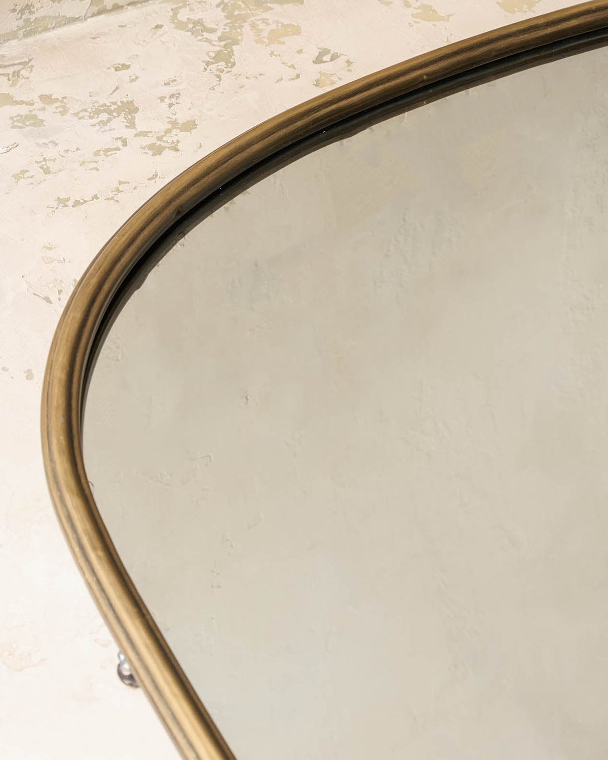 Mavelle Archer Brass Metal Framed Mirror mirror - Styled in Room