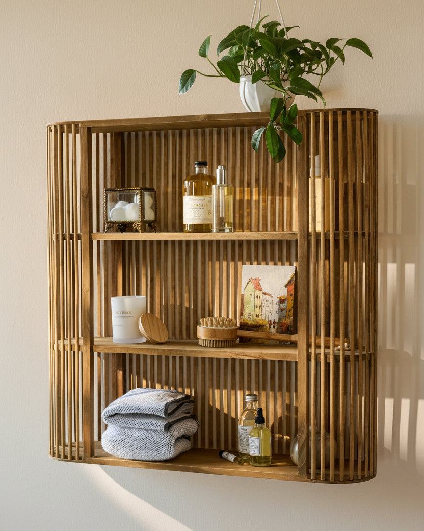 Mavelle Preston Reeded Wall Shelf wall shelf - Detail View