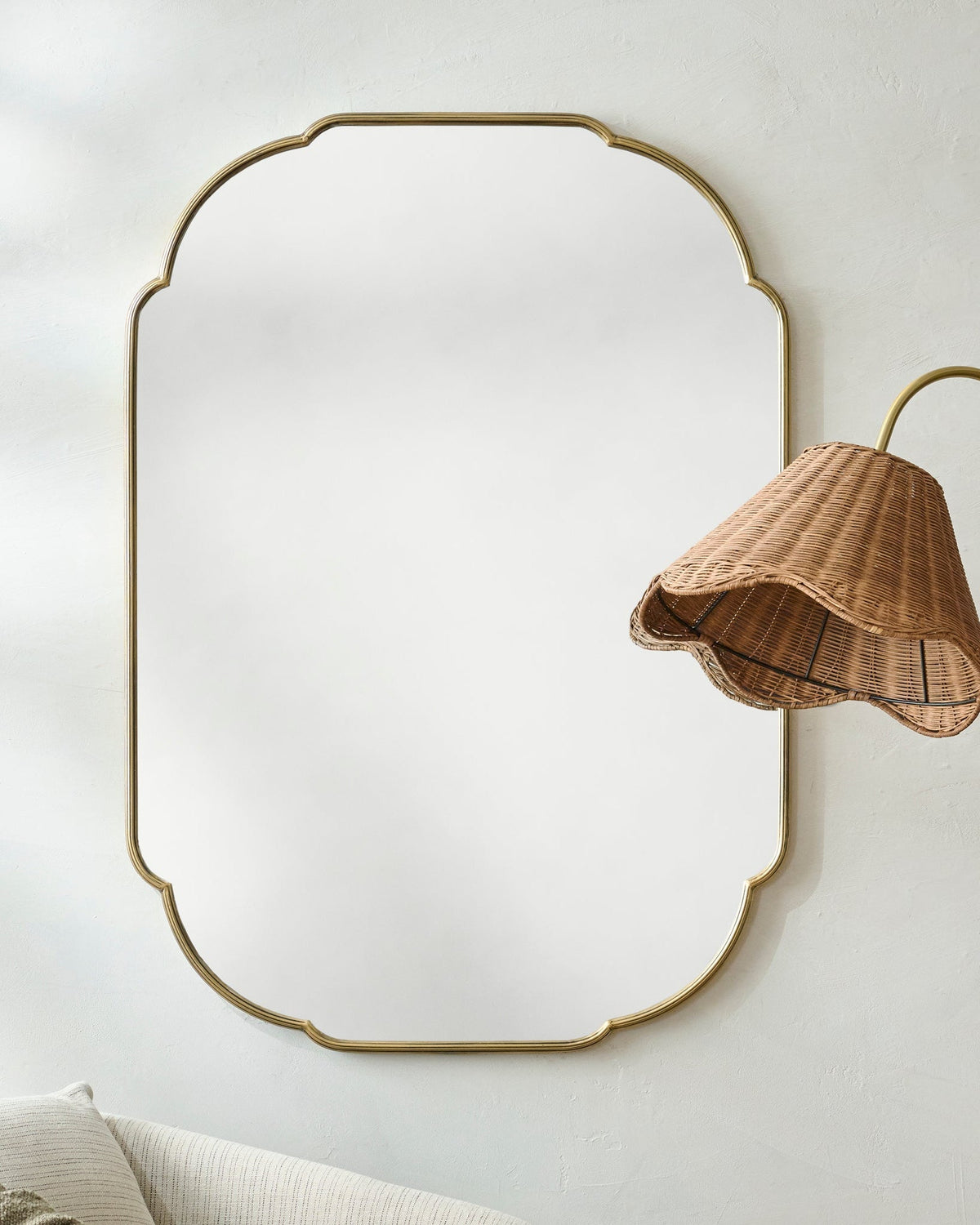 Mavelle Antique Brass Luna Mirror mirror - Detail View