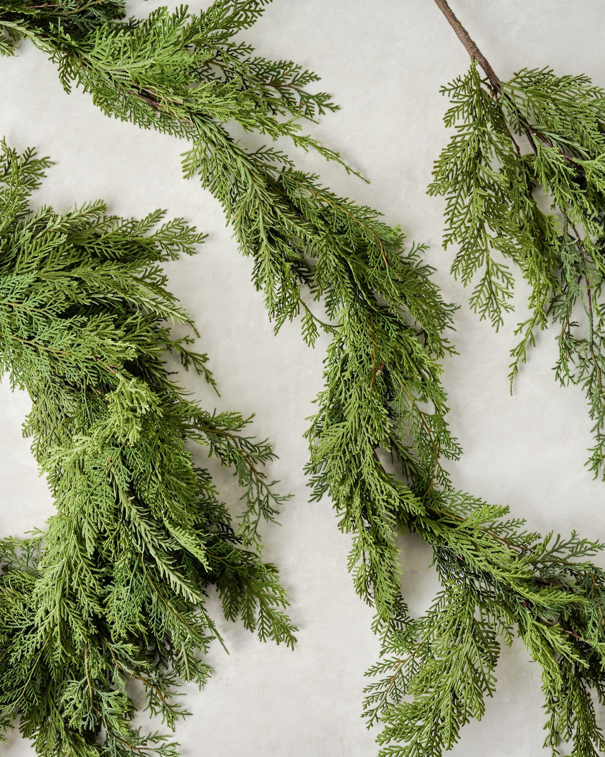 Mavelle Real Touch Cedar Mix Oversized Garland - 100" wreath - Styled in Room