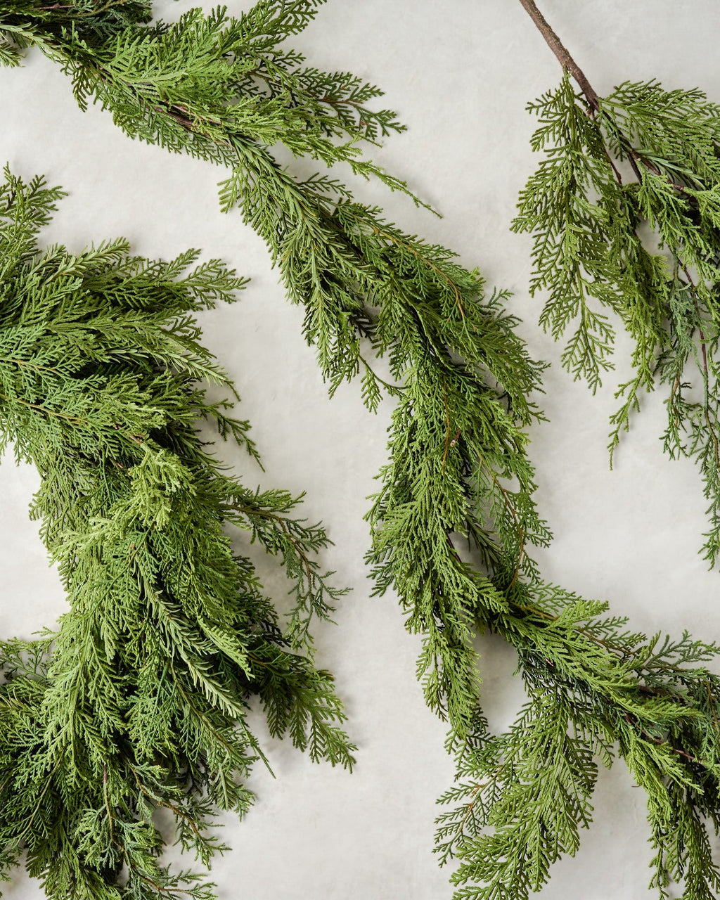 Mavelle Real Touch Cedar Mix Garland - 72" wreath - Styled in Room