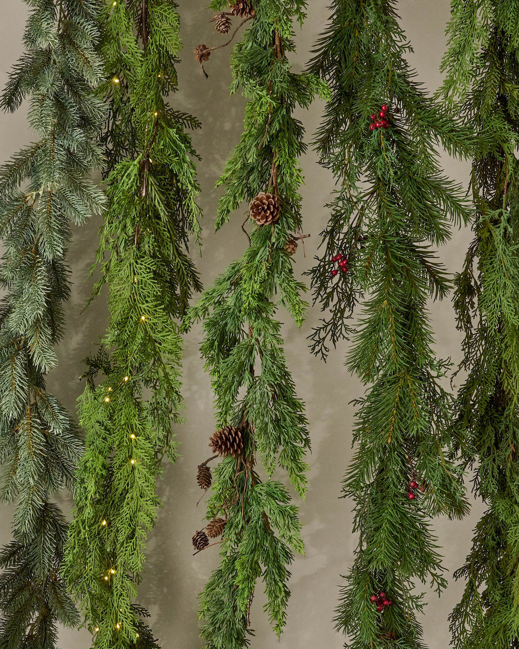 Mavelle Real Touch Cedar Mix Garland - 72" wreath - Alternate View