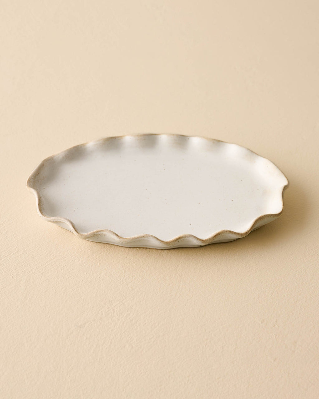 Mavelle Ceramic Ruffled Tray decorative tray - Side View