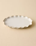 Mavelle Ceramic Ruffled Tray decorative tray - Side View