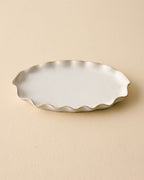 Mavelle Ceramic Ruffled Tray decorative tray - Side View