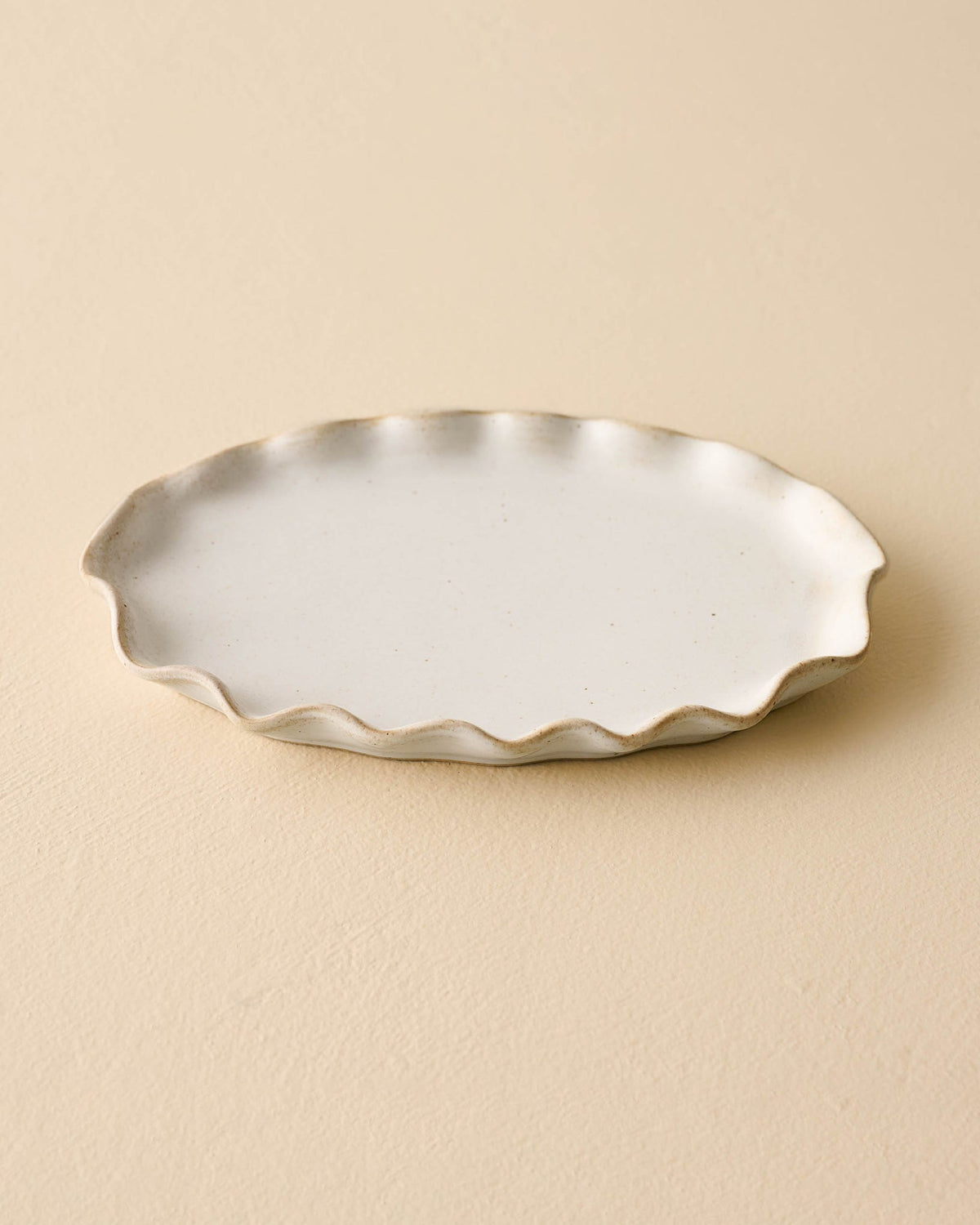 Mavelle Ceramic Ruffled Tray decorative tray - Side View