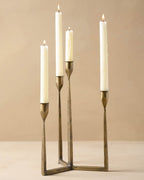 Mavelle Antique Brass Gatecrest Multi Taper Holder candle holder - Detail View