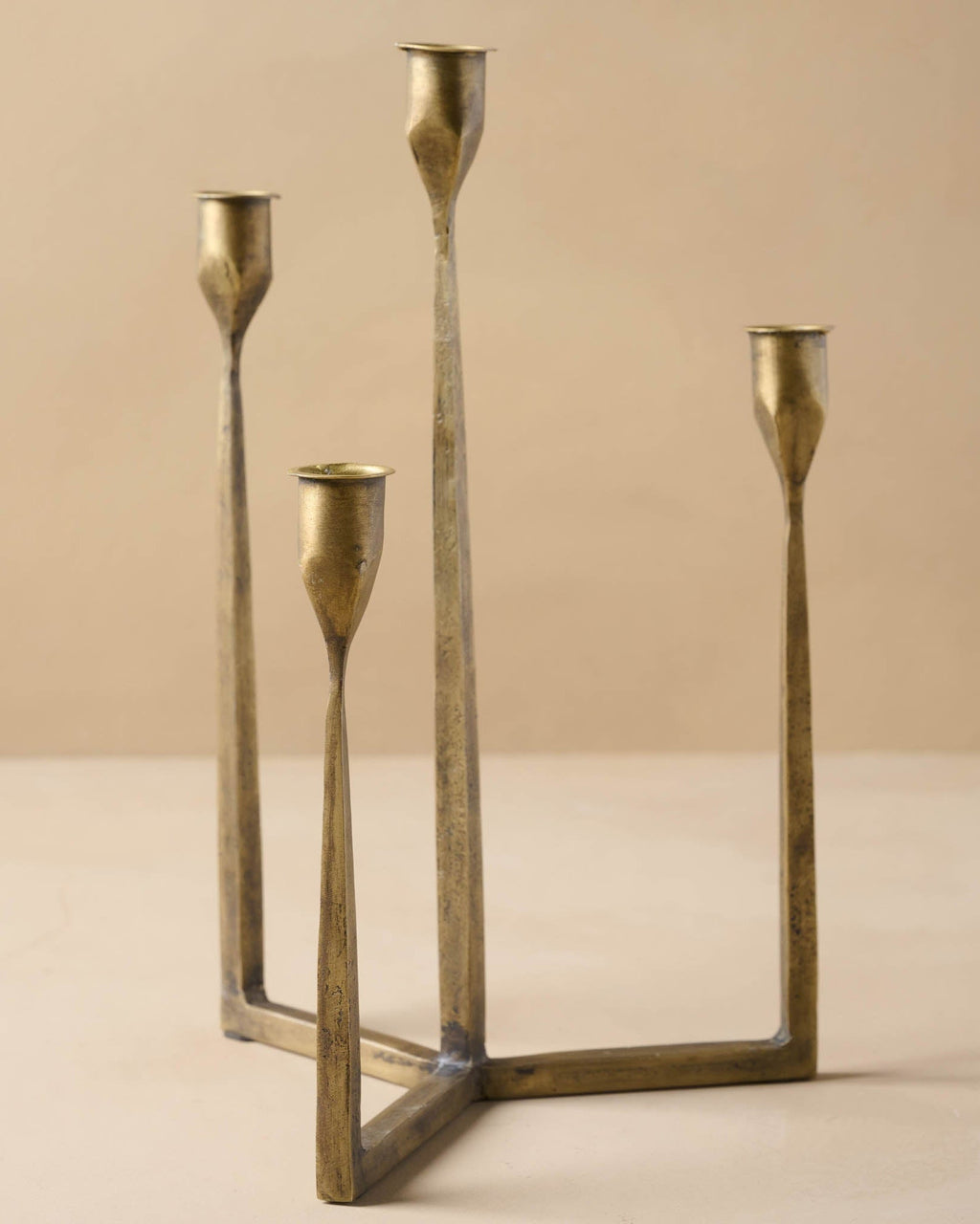 Mavelle Antique Brass Gatecrest Multi Taper Holder candle holder