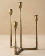 Mavelle Antique Brass Gatecrest Multi Taper Holder candle holder