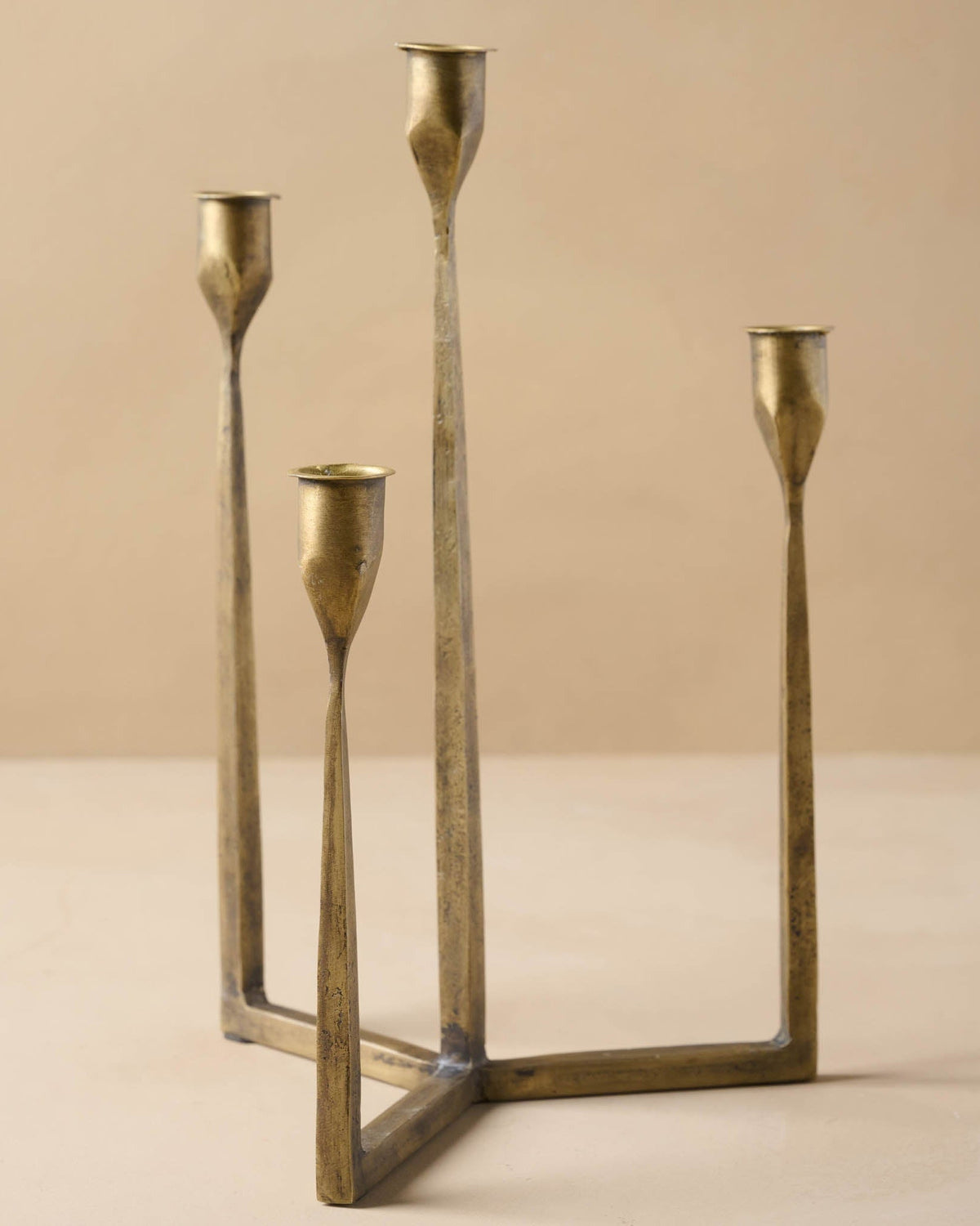 Mavelle Antique Brass Gatecrest Multi Taper Holder candle holder