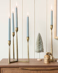 Mavelle Antique Brass Gatecrest Multi Taper Holder candle holder - Styled in Room