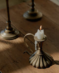 Mavelle Anna Antique Brass Taper Holder candle holder - Close-Up