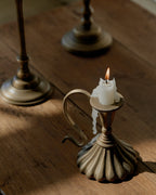 Mavelle Anna Antique Brass Taper Holder candle holder - Close-Up