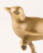 Mavelle Brass Bird Sit About decorative accent - Styled in Room