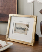 Mavelle Floral Antique Brass Photo Frame picture frame - Detail View