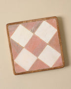 Mavelle Carmella Checkered Marble Trivet trivet - Detail View