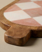 Mavelle Carmella Checkered Marble Serving Board serving board