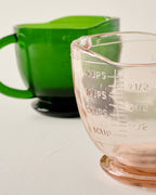 Mavelle Green Glass 4 Cup Measuring Cup mug - Styled in Room