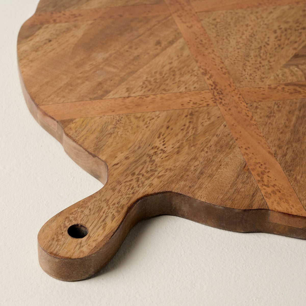 Mavelle Antiqued Wood Round Serving Board serving board