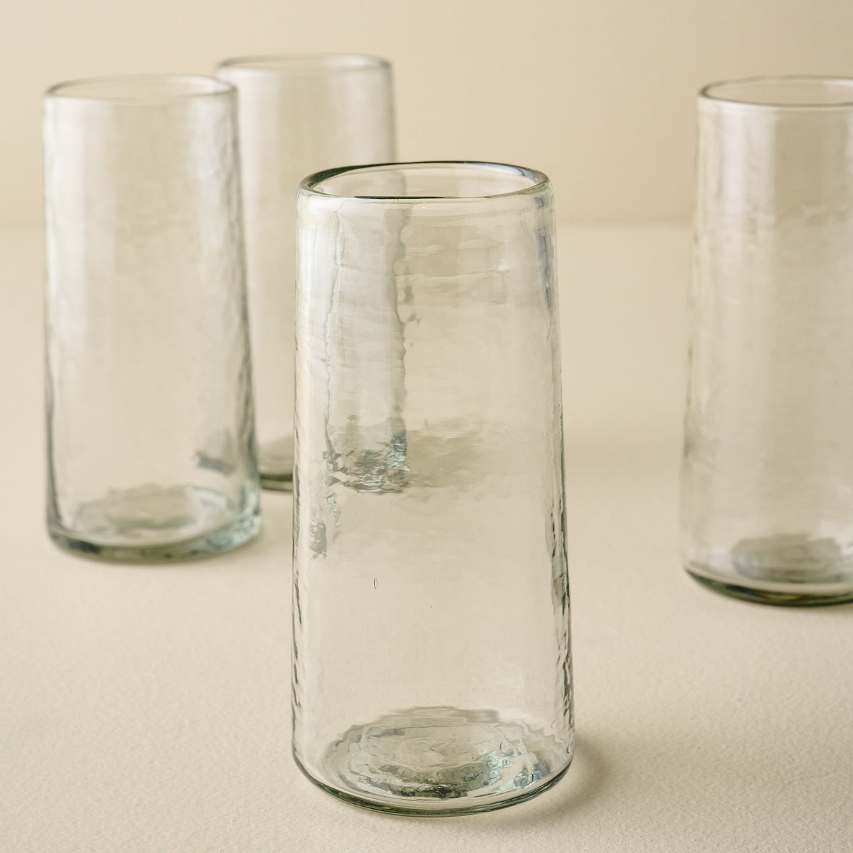Mavelle Rustic Glass Tumbler Bundle (Set of 4) - Large drinking glass - Detail View