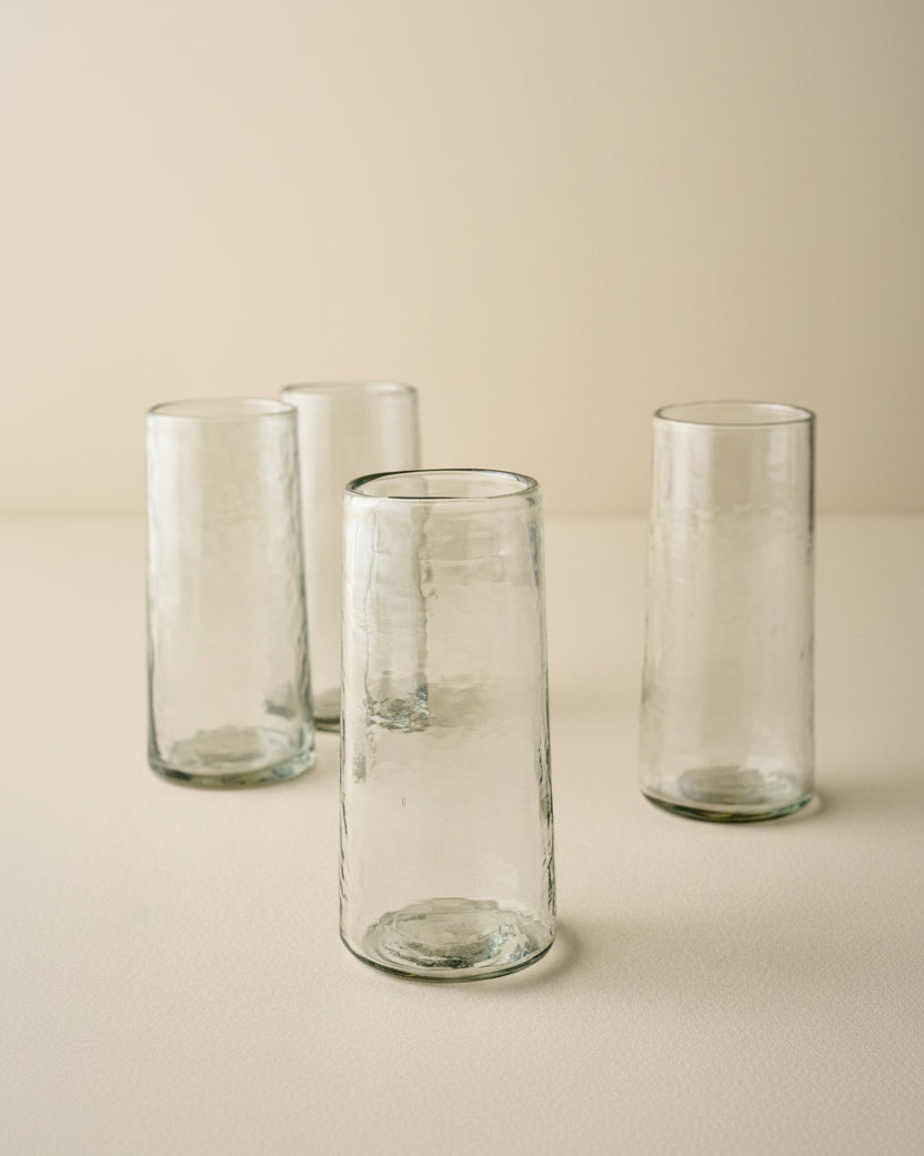 Mavelle Rustic Glass Tumbler drinking glass - Detail View