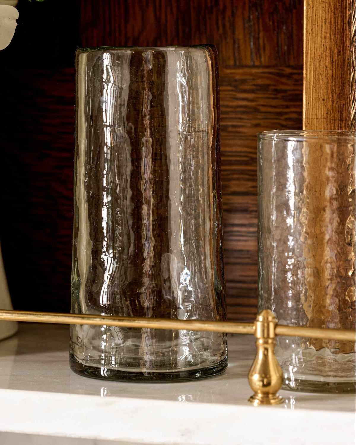 Mavelle Rustic Glass Tumbler drinking glass - Side View