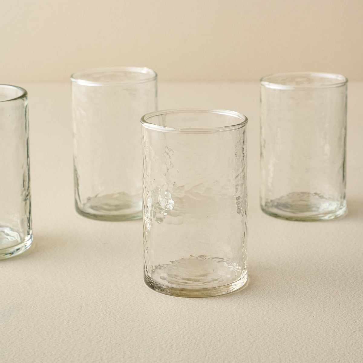 Mavelle Rustic Glass Tumbler Bundle (Set of 4) - Small drinking glass - Detail View