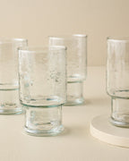 Mavelle Rustic Glass Stacking Tumbler drinking glass - Detail View