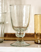 Mavelle Rustic Glass Stemware drinking glass - Styled in Room