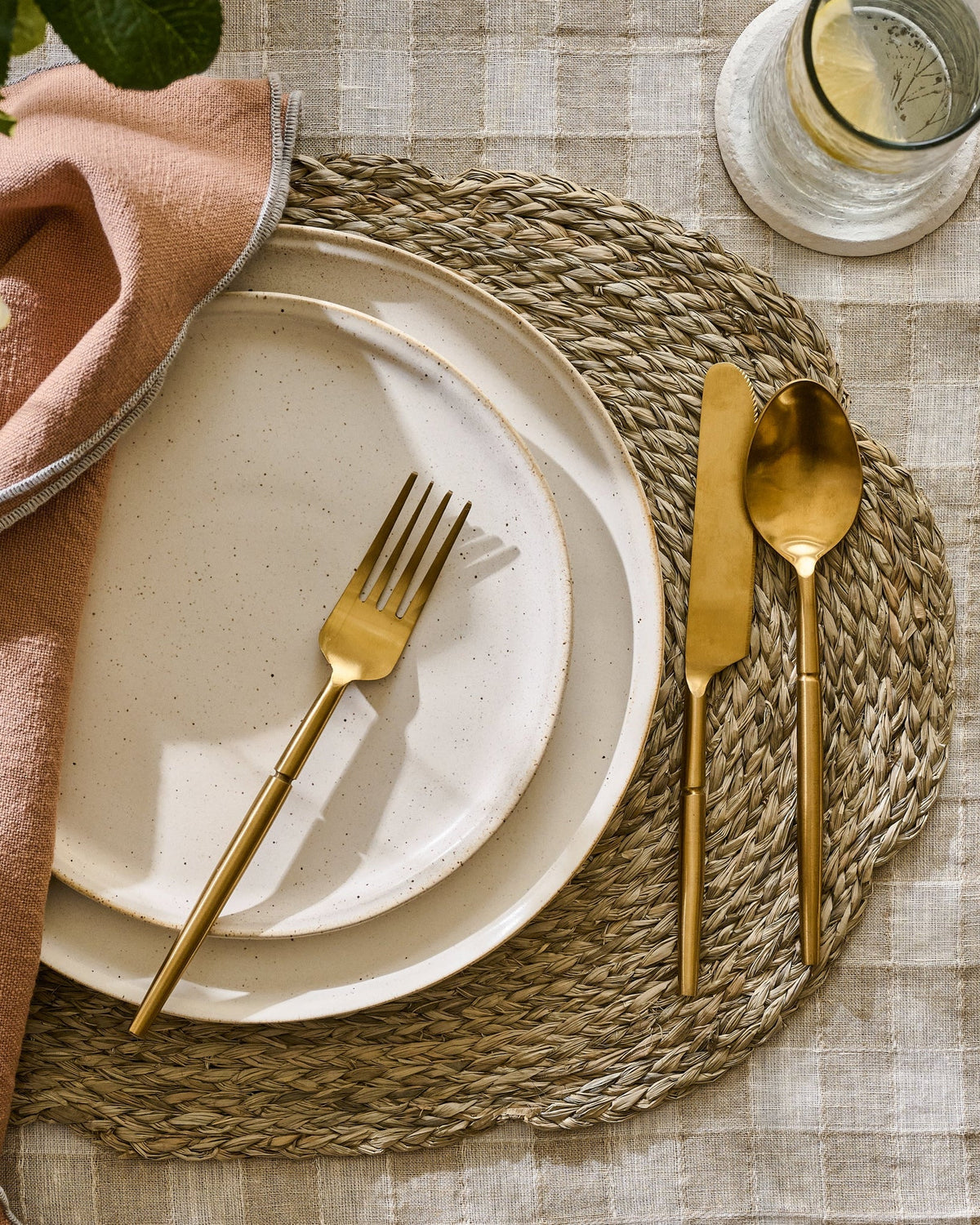 Mavelle Antique Gold Flatware (Set of 5) flatware set - Close-Up
