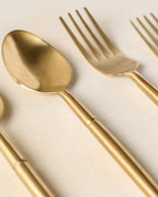 Mavelle Antique Gold Flatware (Set of 5) flatware set
