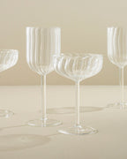 Mavelle Fluted Wine Glass drinking glass - Close-Up