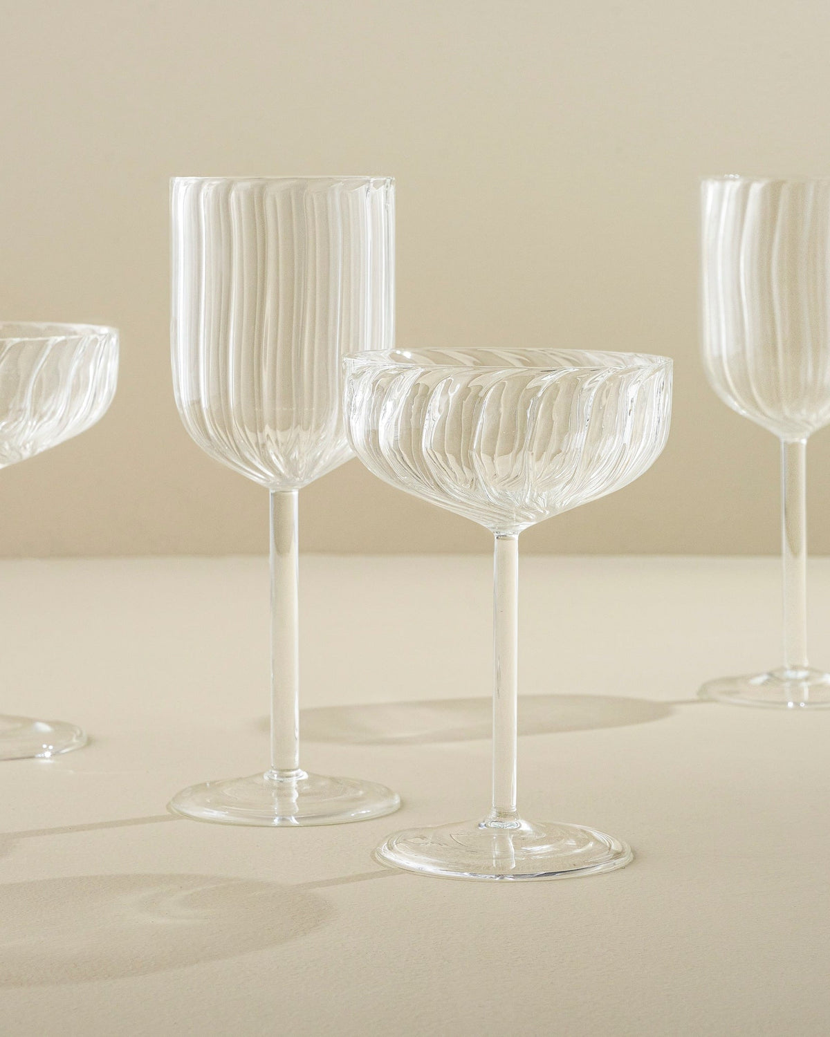 Mavelle Fluted Wine Glass drinking glass - Close-Up