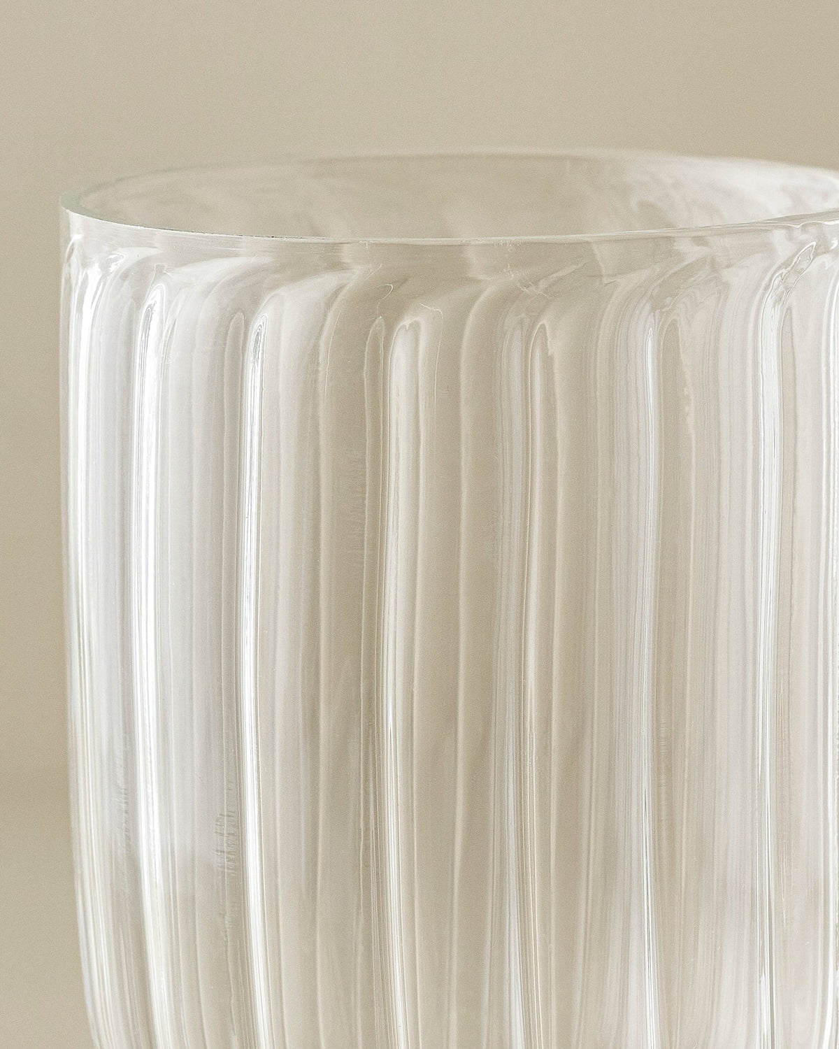 Mavelle Fluted Wine Glass drinking glass - Side View
