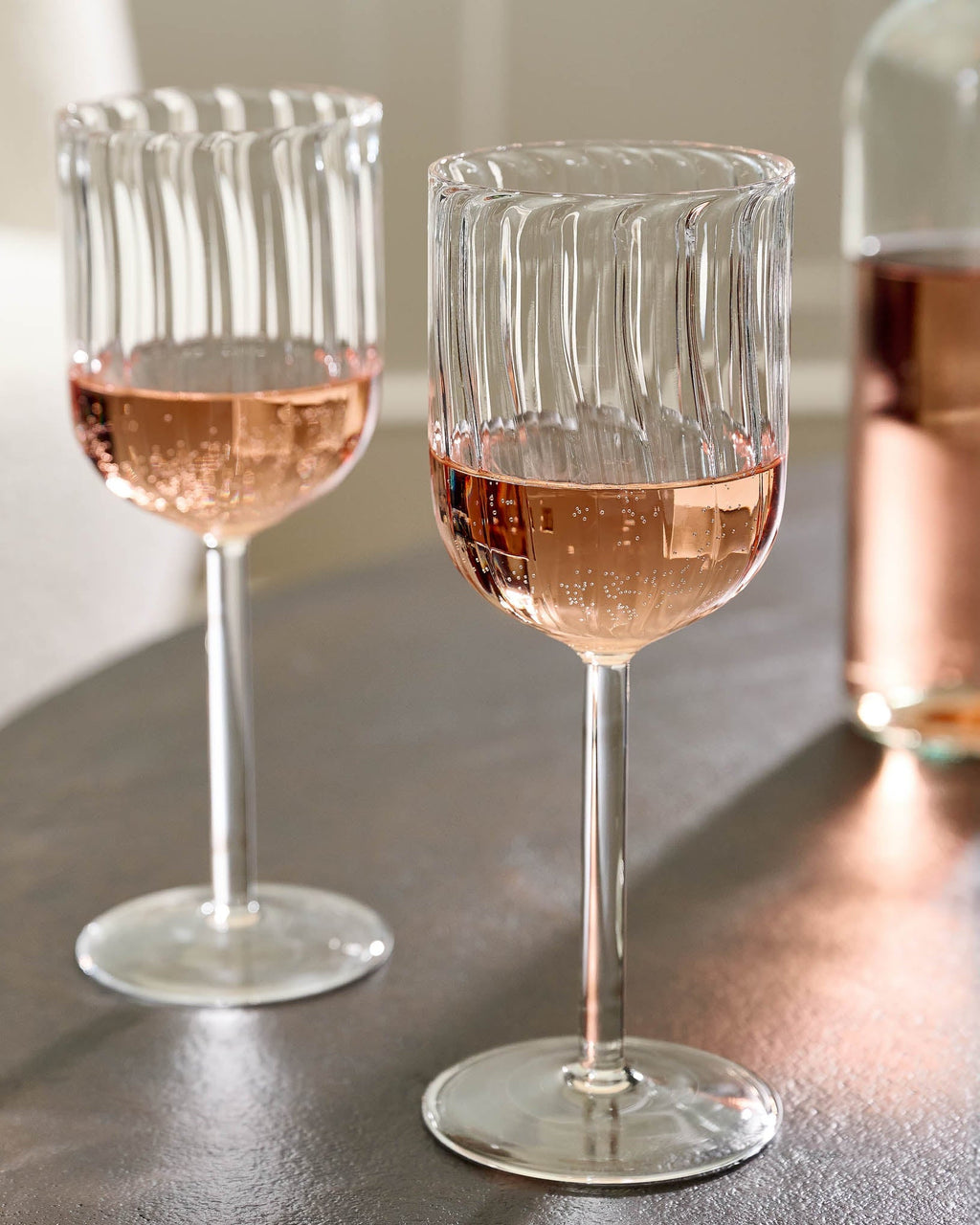 Mavelle Fluted Wine Glass drinking glass - Detail View