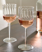Mavelle Fluted Wine Glass drinking glass - Detail View