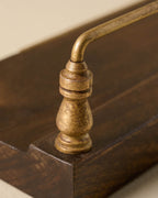 Mavelle Elliott Wood and Brass Picture Ledge wall shelf - View 7
