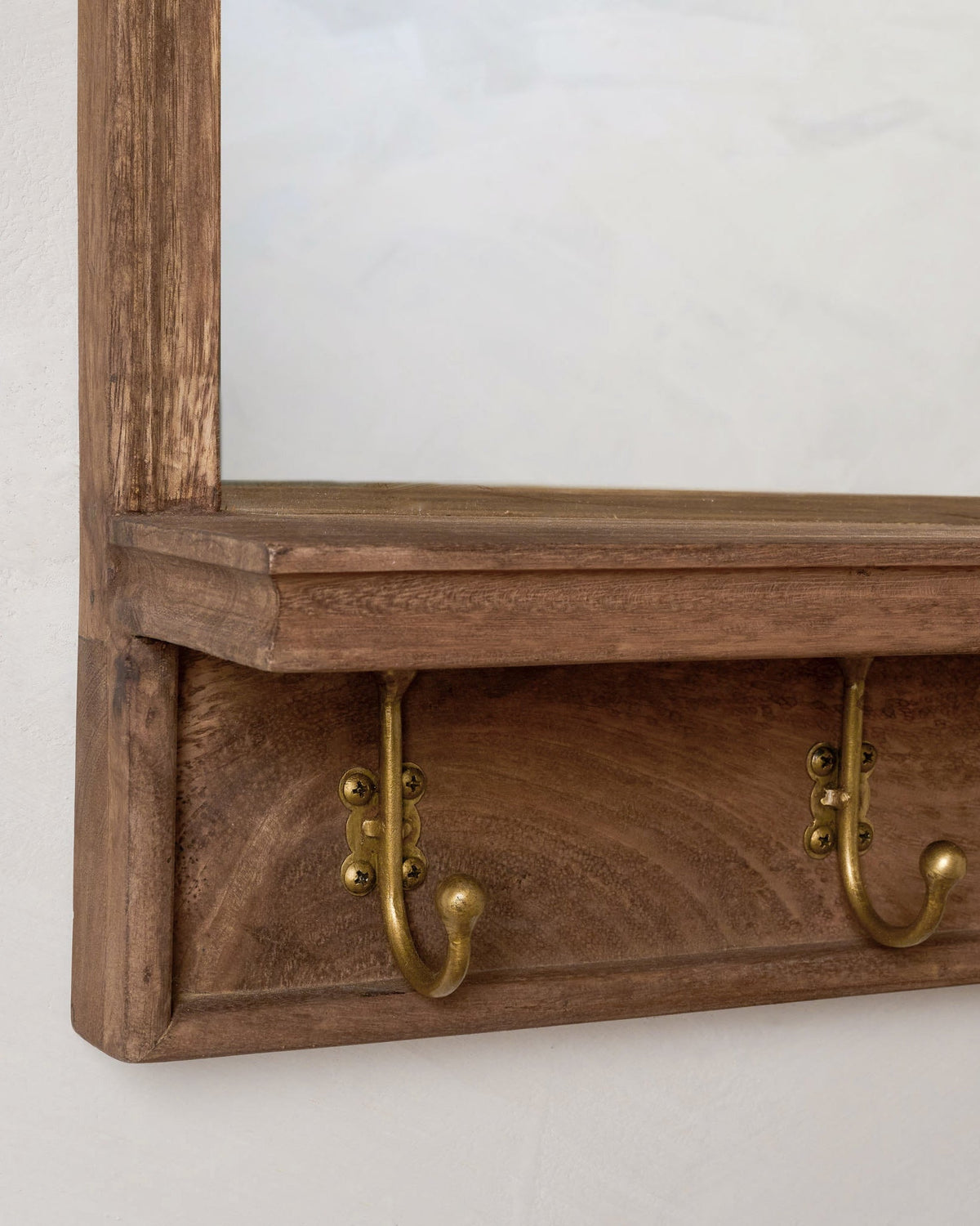 Mavelle James Mirror with Hooks and Shelf wall shelf - Close-Up