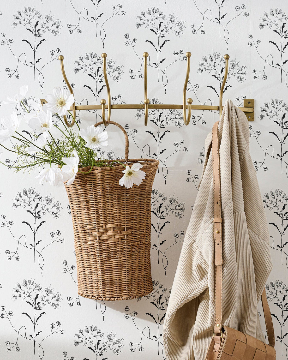 Mavelle Woven Scalloped Wall Basket storage basket - Detail View