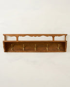 Mavelle Daphne Wood and Brass Display Shelf wall shelf