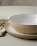 Mavelle Stone White Lakelynn Pasta Bowl bowl - Styled in Room