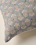 Mavelle Flora Silver Blue Large Lumbar Pillow throw pillow