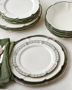 Mavelle Vintage-Inspired Pewter Charger dinnerware set - Side View