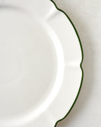 Mavelle Green Luna Scalloped Plate dinnerware set