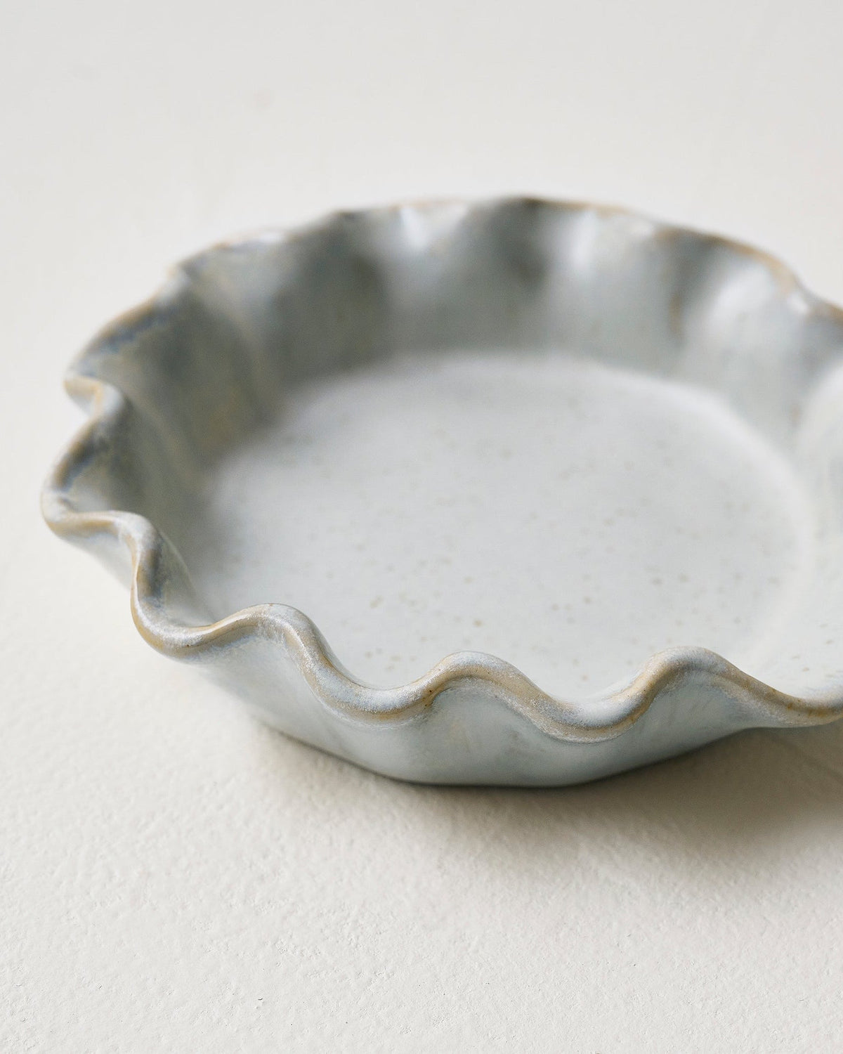 Mavelle French Grey Ruffle Spoon Rest kitchen tool - Styled in Room
