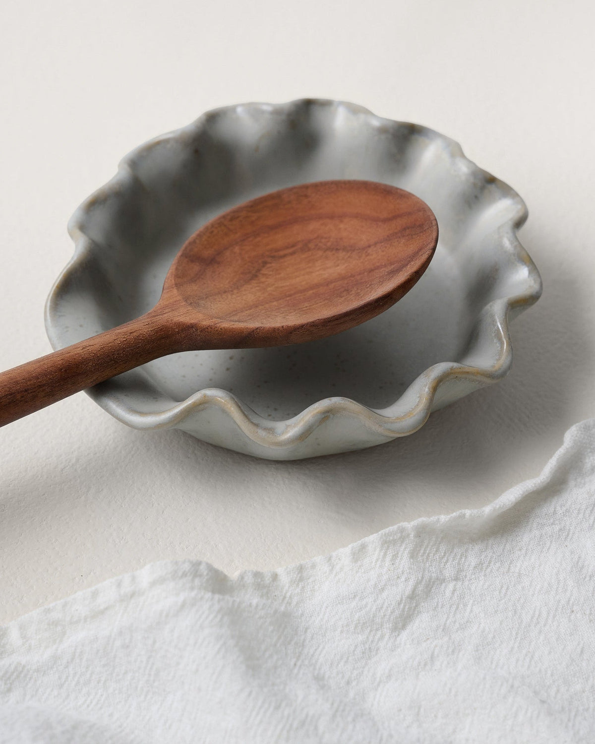 Mavelle French Grey Ruffle Spoon Rest kitchen tool